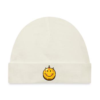 Smiley Birthday Cake - Baby Premium Organic Mütze - Naturweiß - Vorne