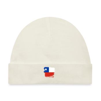 Chile Flagge - Baby Premium Organic Mütze - Naturweiß - Vorne