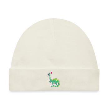 Dinosaurier hat schlechte Laune - Baby Premium Organic Mütze - Naturweiß - Vorne