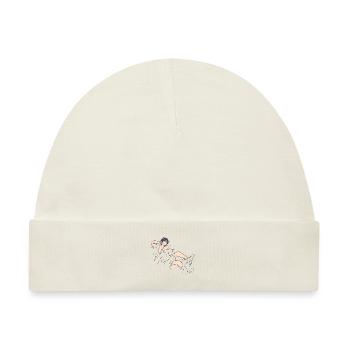 nackter Mann liegt mit einer Decke im Bett - Baby Premium Organic Mütze - Naturweiß - Vorne