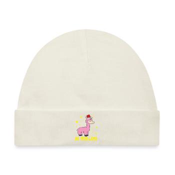 No Prob Lama - Baby Premium Organic Mütze - Naturweiß - Vorne