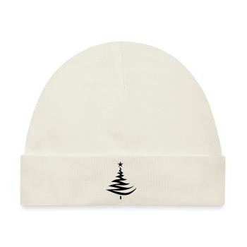 tannenbaum silhouette - Baby Premium Organic Mütze - Naturweiß - Vorne