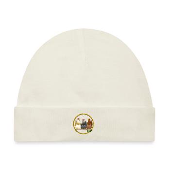 Huehner Hühner Huhn Hahn Kücken Vogel Ei Ostern - Baby Premium Organic Mütze - Naturweiß - Vorne
