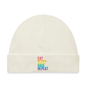 Rave - Eat sleep repeat3 - Baby Premium Organic Mütze - Naturweiß - Vorne