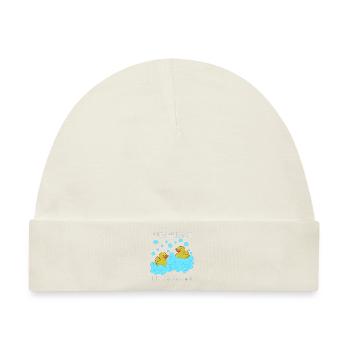 Quietscheente Rettungsschwimmer - Baby Premium Organic Mütze - Naturweiß - Vorne