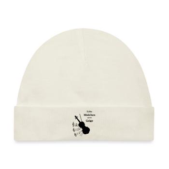 Geige Instrument Hobby Geschenk Frauen - Baby Premium Organic Mütze - Naturweiß - Vorne
