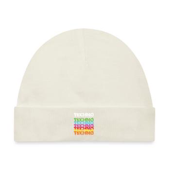 Techno Techno Freak Techno Musik - Baby Premium Organic Mütze - Naturweiß - Vorne