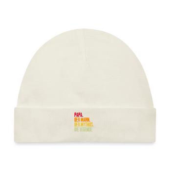 Papa Mann Mythos Legende - Baby Premium Organic Mütze - Naturweiß - Vorne