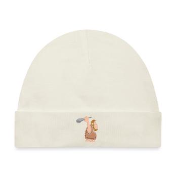 Steinzeit Mensch mit Keule - Baby Premium Organic Mütze - Naturweiß - Vorne
