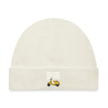 Zweitakter Motorroller - Baby Premium Organic Mütze - Naturweiß - Vorne