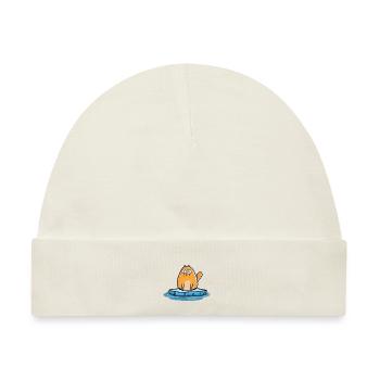 Katze Winterzeit Kalt Frost Xmas - Baby Premium Organic Mütze - Naturweiß - Vorne