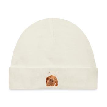 Neugieriger Ungarischer Vorstehhund - Baby Premium Organic Mütze - Naturweiß - Vorne