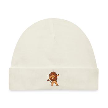 Dabbing Lion - Baby Premium Organic Mütze - Naturweiß - Vorne