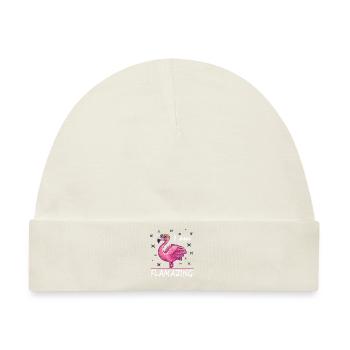 Lustiger Flamingo ich bin Flamazing - Baby Premium Organic Mütze - Naturweiß - Vorne