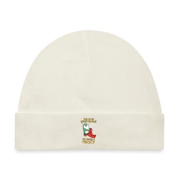 Human Costume Penguin Mensch Küstüm Pinguin - Baby Premium Organic Mütze - Naturweiß - Vorne