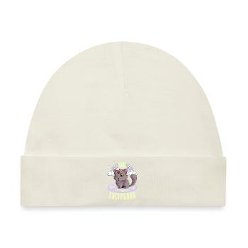 Süße satanische Hagel Lucipurr Regenbogen Kitty Goth - Baby Premium Organic Mütze - Naturweiß - Vorne