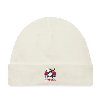 Panda Dabbing panda Pandabär Panda Baby - Baby Premium Organic Mütze - Naturweiß - Vorne