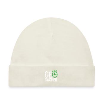 geocaching, cache, gps, geocache, geocacher, logbu - Baby Premium Organic Mütze - Naturweiß - Vorne