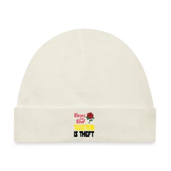 Steuern sind Raub. Roses are Red Taxation is Theft - Baby Premium Organic Mütze - Naturweiß - Vorne