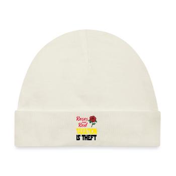 Steuern sind Raub. Roses are Red Taxation is Theft - Baby Premium Organic Mütze - Naturweiß - Vorne