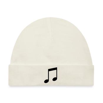Musiknote - Baby Premium Organic Mütze - Naturweiß - Vorne