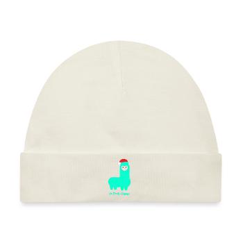 Weihnachten Llama Alpaka No Probllama - Baby Premium Organic Mütze - Naturweiß - Vorne