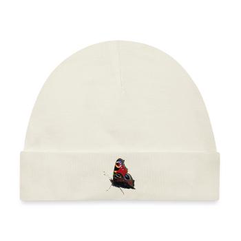 Schmetterling Pfauenauge - Baby Premium Organic Mütze - Naturweiß - Vorne
