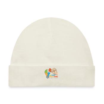 Die größten Ideen sind die einfachsten - Baby Premium Organic Mütze - Naturweiß - Vorne