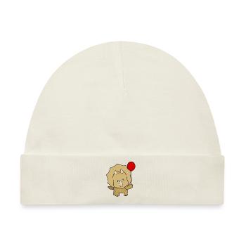 Dinos Triceratops mit Luftballon - Baby Premium Organic Mütze - Naturweiß - Vorne