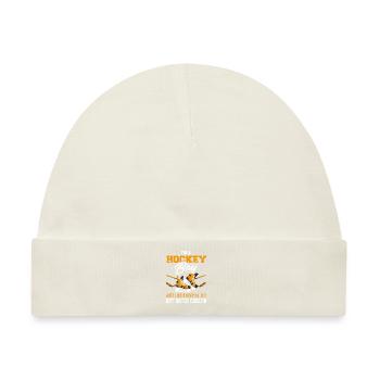 Hockey Junge - Baby Premium Organic Mütze - Naturweiß - Vorne