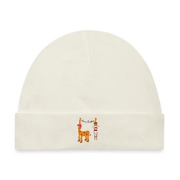 Giraffe Sloth Weihnachten Faultier Merry Christmas - Baby Premium Organic Mütze - Naturweiß - Vorne