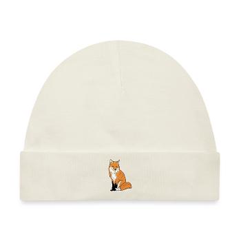 Fox Illustration - Baby Premium Organic Mütze - Naturweiß - Vorne