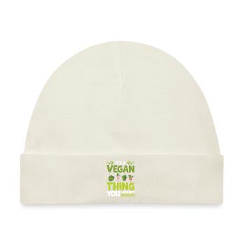 Vegan Veganer - Baby Premium Organic Mütze - Naturweiß - Vorne