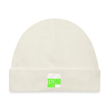 Live Techno heute Abend - Baby Premium Organic Mütze - Naturweiß - Vorne