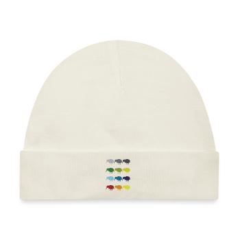 Neon Pop Art Retro Kiwi Laufvogel Geschenkidee - Baby Premium Organic Mütze - Naturweiß - Vorne