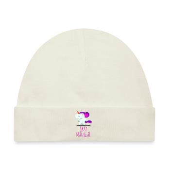Einhorn Unicorn Fantasie - Baby Premium Organic Mütze - Naturweiß - Vorne
