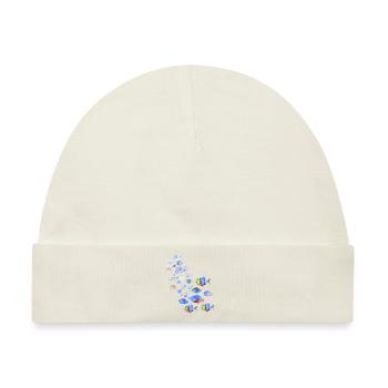 Tropische Fische, Fische, bunt, schwarm - Baby Premium Organic Mütze - Naturweiß - Vorne