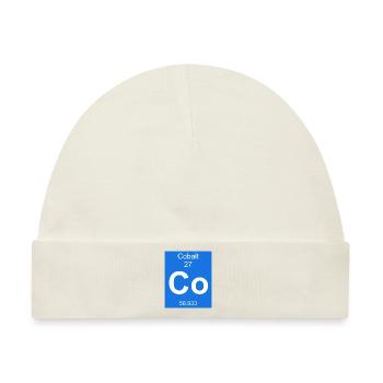 Kobalt chemisches Element Periodensystem chemische - Baby Premium Organic Mütze - Naturweiß - Vorne