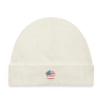 America Lustig geschenkidee - Baby Premium Organic Mütze - Naturweiß - Vorne