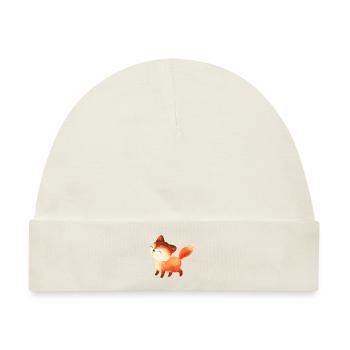 Fuchs Füchse Foxy Waldtier niedlich Rotfuchs süß - Baby Premium Organic Mütze - Naturweiß - Vorne