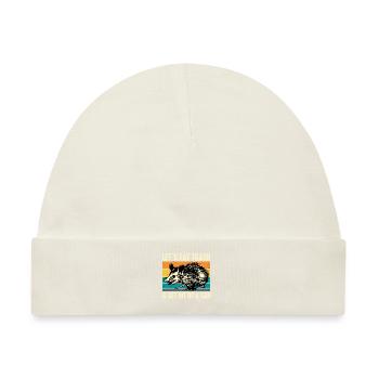 Lustiger Tierspruch Geschenkidee Vintage Opossum - Baby Premium Organic Mütze - Naturweiß - Vorne