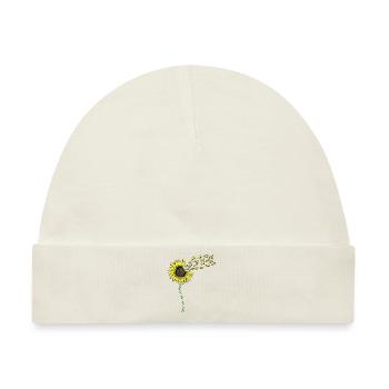 Pferde Sonnenblume Geschenk - Baby Premium Organic Mütze - Naturweiß - Vorne