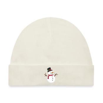 Schneemann - Baby Premium Organic Mütze - Naturweiß - Vorne