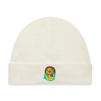 Frucht Südfrucht Südsee Früchte Fantasy Vitamine - Baby Premium Organic Mütze - Naturweiß - Vorne