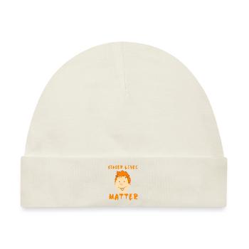 Ingwer lebt Materie, Ingwer und stolz - Baby Premium Organic Mütze - Naturweiß - Vorne