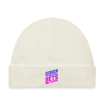 Gender Reveal Bets Open - Baby Premium Organic Mütze - Naturweiß - Vorne