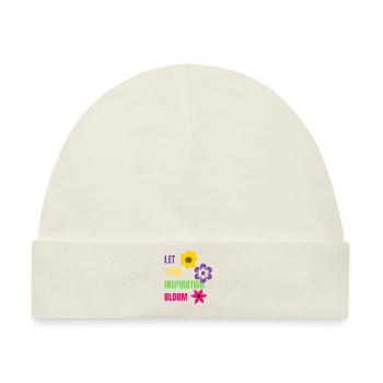 Let your Inspiration Bloom - Baby Premium Organic Mütze - Naturweiß - Vorne