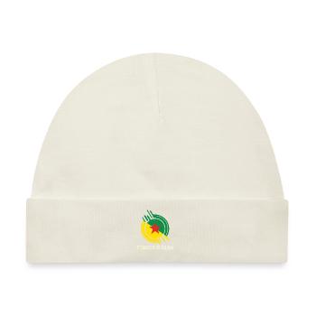 Französisch-Guayana Runder Schild Landesfarben - Baby Premium Organic Mütze - Naturweiß - Vorne