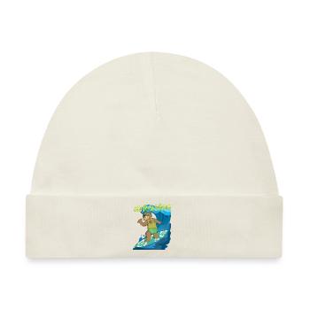 Summer feeling Californian shaka bear surfs the - Baby Premium Organic Mütze - Naturweiß - Vorne