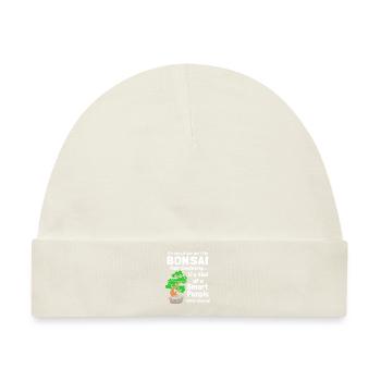 Bonsai Baum - Baby Premium Organic Mütze - Naturweiß - Vorne